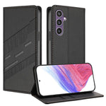 Portafoglio multifunzionale in pelle con motivo a rilievo, stile retrò, per telefono., For Samsung Galaxy S23 FE 5G, For Samsung Galaxy S23+ 5G, For Samsung Galaxy S23 5G