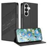 Portafoglio multifunzionale in pelle con motivo a rilievo, stile retrò, per telefono., For Galaxy S26 5G, For Galaxy S26 FE 5G, For Samsung Galaxy S25 FE 5G