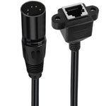 Cavo audio XLR 5 pin maschio a RJ45 femmina 30 cm