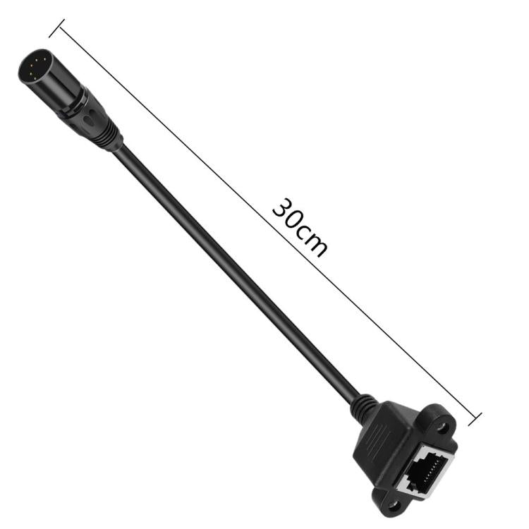 Cavo audio XLR 5 pin maschio a RJ45 femmina 30 cm