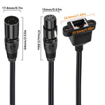 Cavo audio XLR 5 pin maschio a RJ45 femmina 30 cm