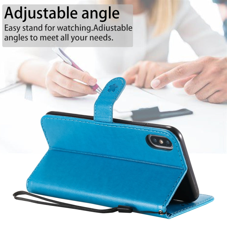 Custodia in pelle a ribalta per iPhone XS Max con slot carte