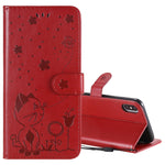 Custodia in pelle a ribalta per iPhone XS Max con slot carte