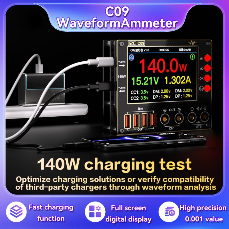 Amperometro digitale i2C C09 con display IPS da 4 pollici - immagine 7