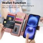 Custodia portafoglio in pelle con MagSafe per iPhone 16 Plus