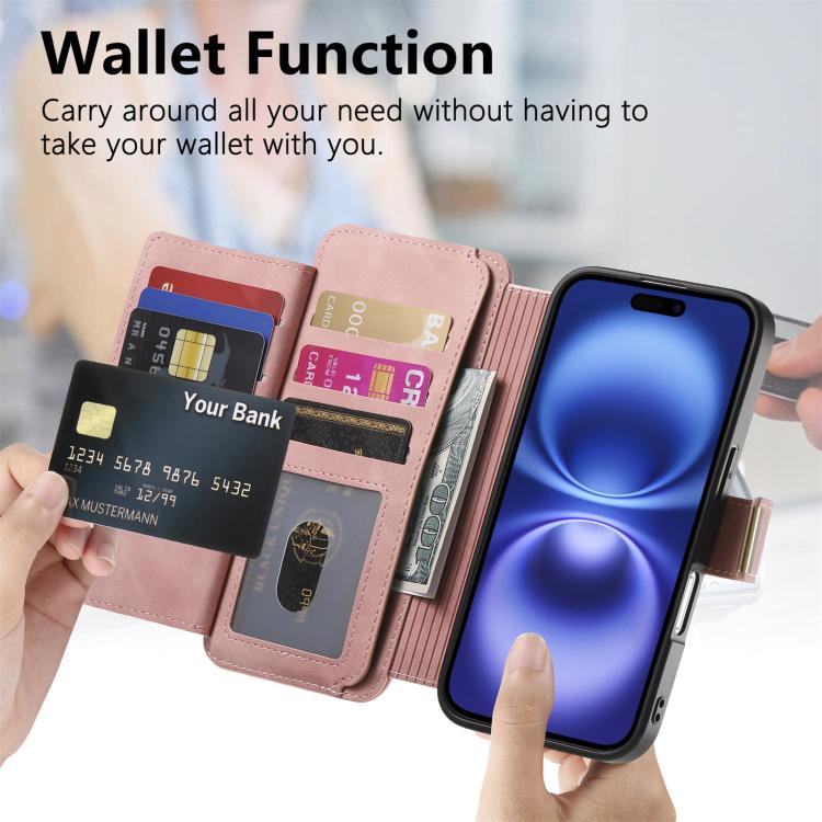 Custodia portafoglio in pelle con MagSafe per iPhone 16 Plus