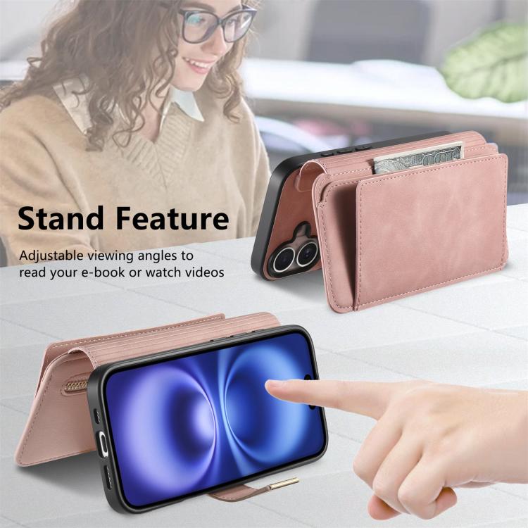 Custodia portafoglio in pelle con MagSafe per iPhone 16 Plus