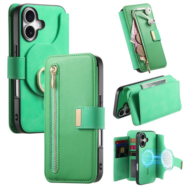Custodia portafoglio in pelle con MagSafe per iPhone 16 Plus