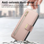 Portafoglio con cerniera ad anello, protezione RFID, custodia per telefono in pelle MagSafe, For Galaxy S23+ 5G