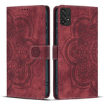 Custodia per telefono in pelle satinata stile retrò con mandala in rilievo., For Samsung Galaxy A14, For Samsung Galaxy A34 5G, For Samsung Galaxy A54 5G, For Samsung Galaxy A13