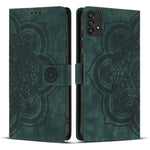 Custodia per telefono in pelle satinata stile retrò con mandala in rilievo., For Samsung Galaxy A14, For Samsung Galaxy A34 5G, For Samsung Galaxy A54 5G, For Samsung Galaxy A13