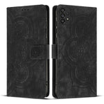 Custodia per telefono in pelle satinata stile retrò con mandala in rilievo., For Samsung Galaxy A14, For Samsung Galaxy A34 5G, For Samsung Galaxy A54 5G, For Samsung Galaxy A13