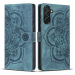 Custodia per telefono in pelle satinata stile retrò con mandala in rilievo., For Samsung Galaxy A16, For Samsung Galaxy A55 5G, For Samsung Galaxy A35 5G, For Samsung Galaxy A15