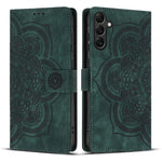 Custodia per telefono in pelle satinata stile retrò con mandala in rilievo., For Samsung Galaxy A14, For Samsung Galaxy A34 5G, For Samsung Galaxy A54 5G, For Samsung Galaxy A13