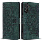 Custodia per telefono in pelle satinata stile retrò con mandala in rilievo., For Samsung Galaxy A57 5G, For Samsung Galaxy A37 5G, For Galaxy A27 5G, For Samsung Galaxy A07 4G / A06 4G