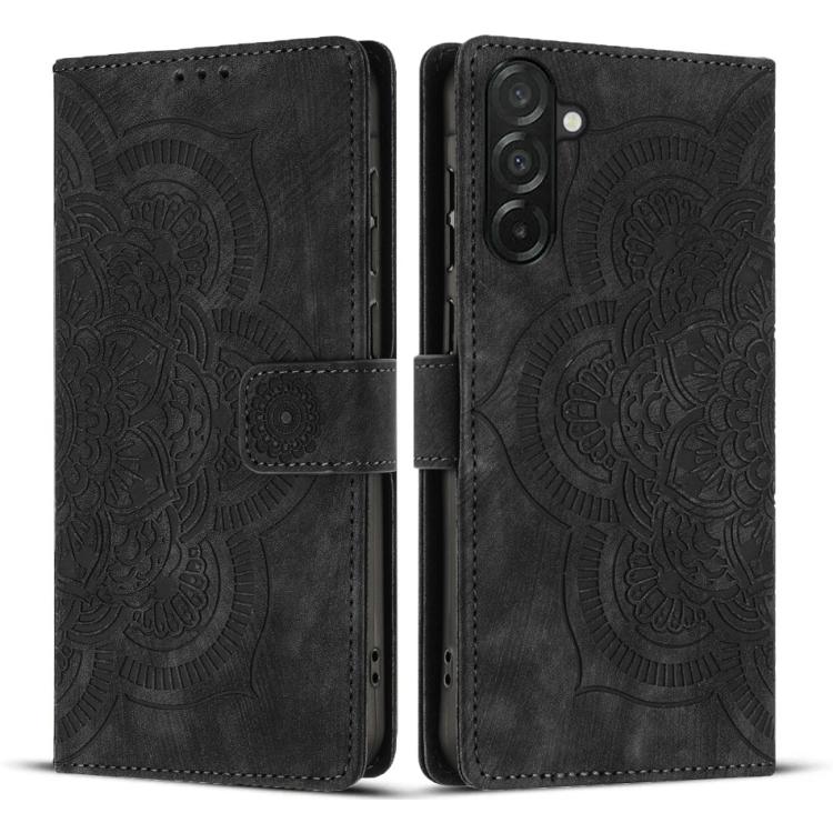 Custodia per telefono in pelle satinata stile retrò con mandala in rilievo., For Samsung Galaxy A57 5G, For Samsung Galaxy A37 5G, For Galaxy A27 5G, For Samsung Galaxy A07 4G / A06 4G