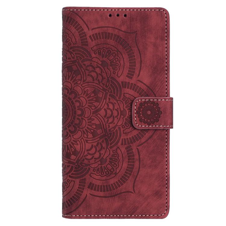 Custodia per telefono in pelle satinata stile retrò con mandala in rilievo., For Samsung Galaxy A57 5G, For Samsung Galaxy A37 5G, For Galaxy A27 5G, For Samsung Galaxy A07 4G / A06 4G