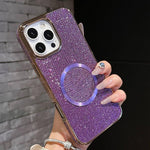 Custodia MagSafe in policarbonato glitterata per iPhone