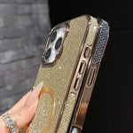 Custodia MagSafe in policarbonato glitterata per iPhone