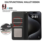 Custodia per telefono in pelle ABEEL con texture delicata e protezione RFID., For Samsung Galaxy S21+, For Samsung Galaxy S21 Ultra 5G