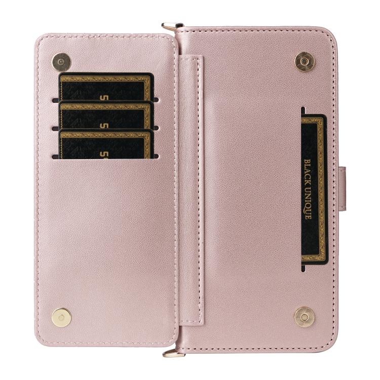 Custodia per telefono in pelle multifunzionale con 6 scomparti per carte e cinturino da polso., For Samsung Galaxy S26+ 5G, For Samsung Galaxy S26 Ultra 5G, For Samsung Galaxy S26 5G, For Samsung Galaxy S25 FE 5G, For Samsung Galaxy S25 Edge 5G        ...