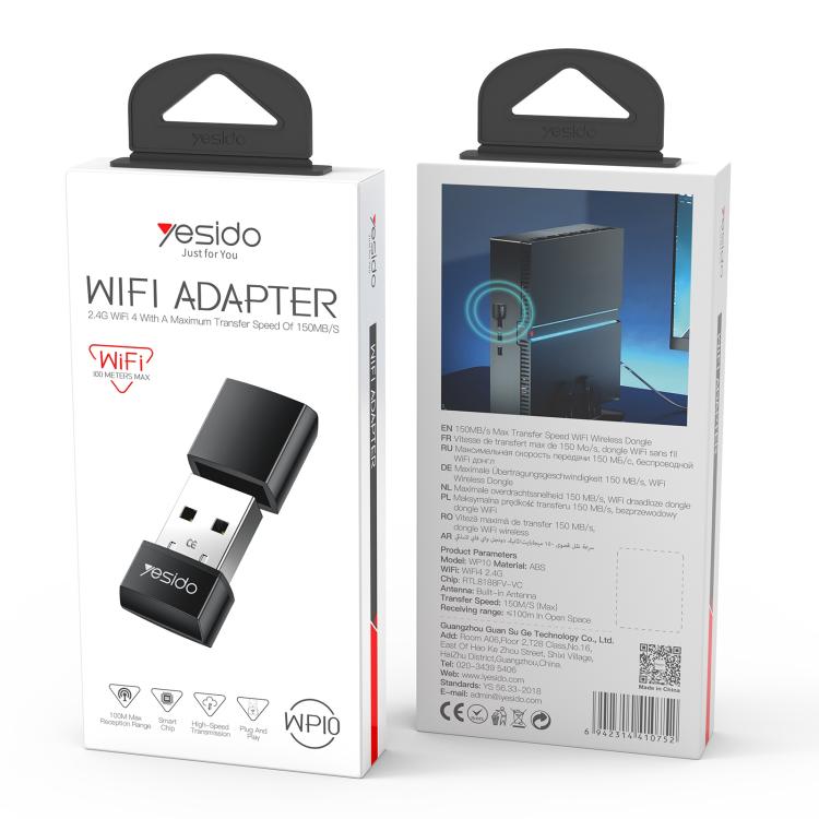 Adattatore WiFi USB Yesido WP10 150 Mbps con antenna integrata - immagine 12