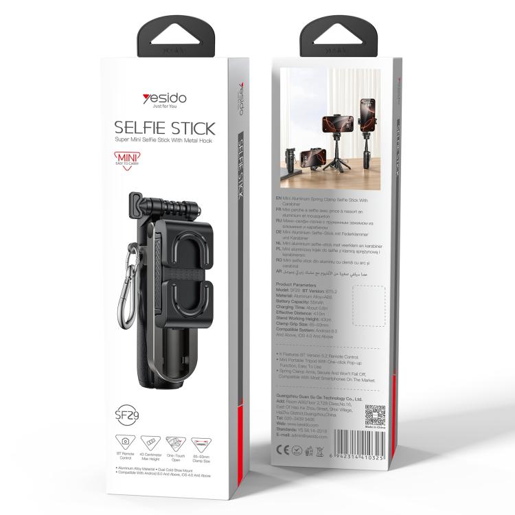 Asta selfie Yesido SF29 Bluetooth con treppiede pieghevole - immagine 11