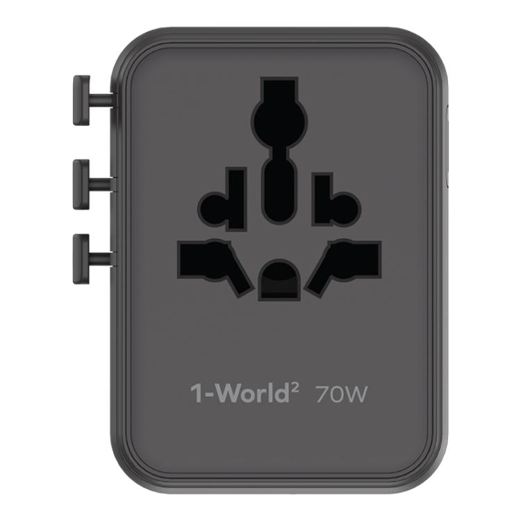 Caricabatterie da viaggio MOMAX UA22 GaN 70 W con doppia presa AC - immagine 2