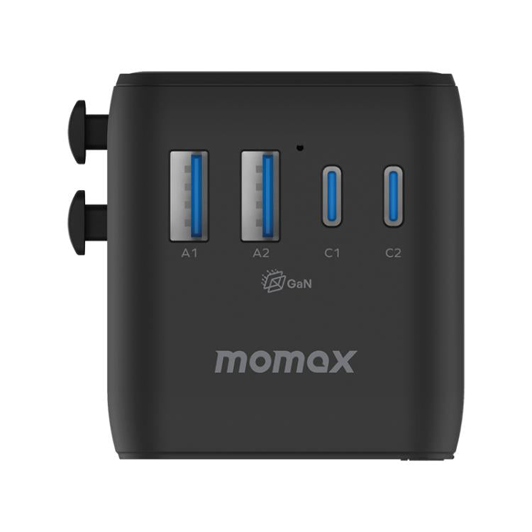 Caricabatterie da viaggio MOMAX UA22 GaN 70 W con doppia presa AC - immagine 5