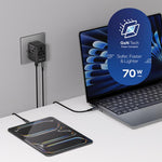 Caricabatterie da viaggio MOMAX UA22 GaN 70 W con doppia presa AC - immagine 13