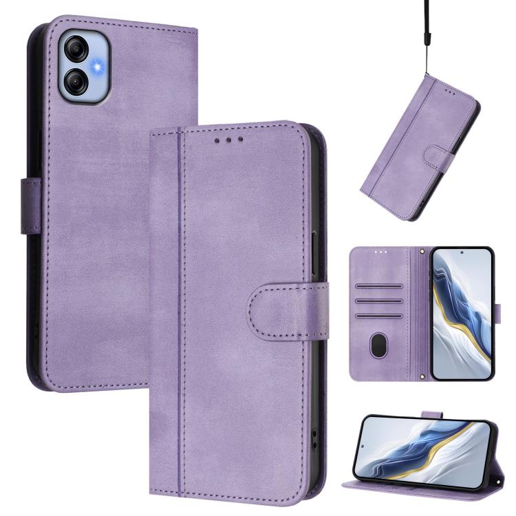 Custodia per telefono in pelle stile retrò con fibbia a giunzione lineare, For Galaxy A23 4G / 5G, For Galaxy A04 Core / A03 Core 4G, For Galaxy A04e 4G / F04 / M04 4G