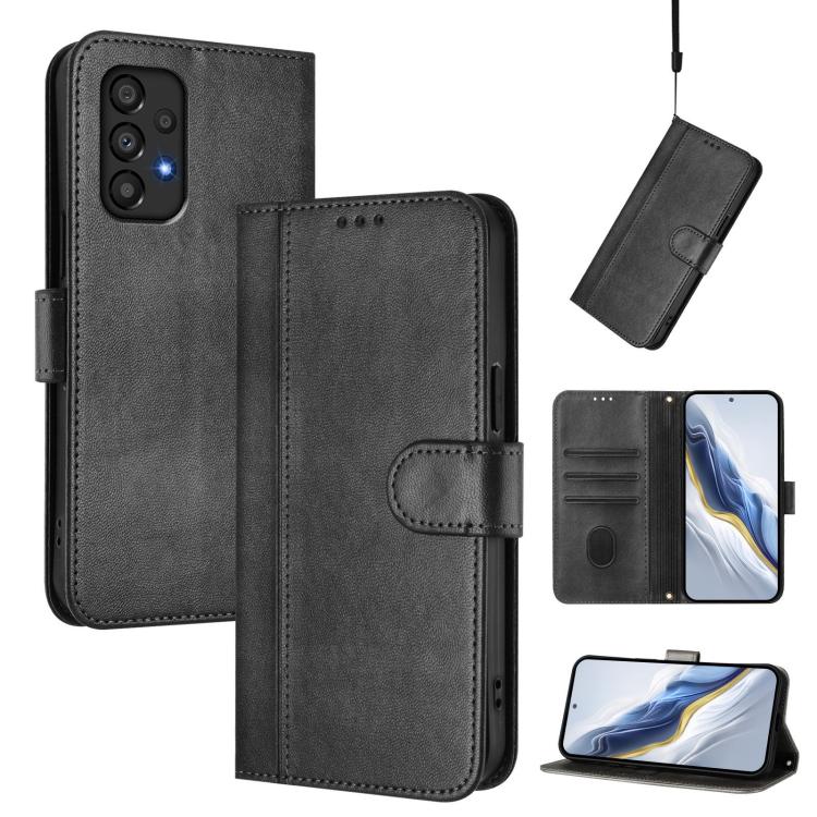 Custodia per telefono in pelle stile retrò con fibbia a giunzione lineare, For Galaxy A73 5G, For Galaxy A33 5G, For Galaxy A03 166mm