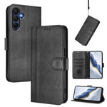 Custodia per telefono in pelle stile retrò con fibbia a giunzione lineare, For Galaxy A27 5G, For Galaxy A17 5G, For Galaxy A07 4G