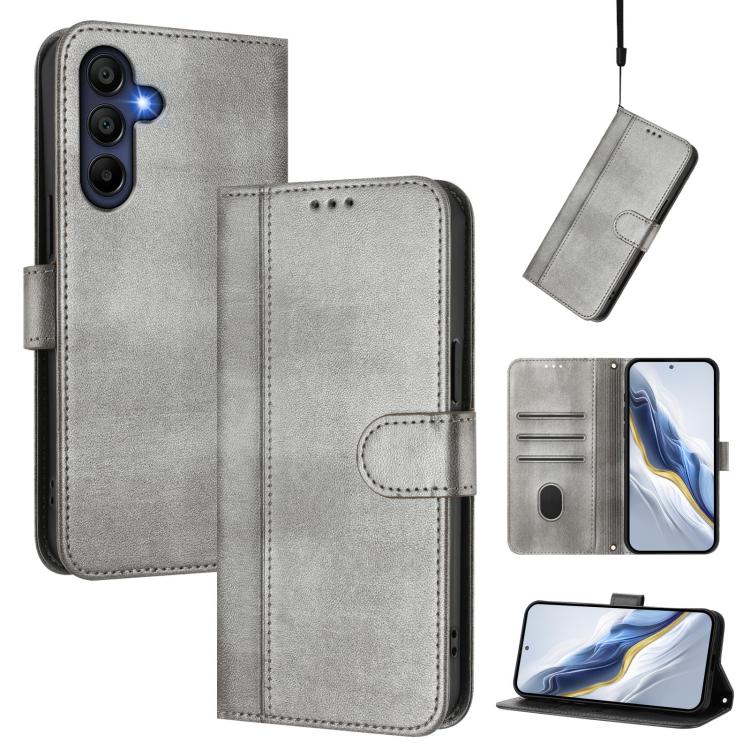 Custodia per telefono in pelle stile retrò con fibbia a giunzione lineare, For Galaxy A27 5G, For Galaxy A17 5G, For Galaxy A07 4G