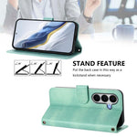 Custodia per telefono in pelle stile retrò con fibbia a giunzione lineare, For Galaxy A27 5G, For Galaxy A17 5G, For Galaxy A07 4G
