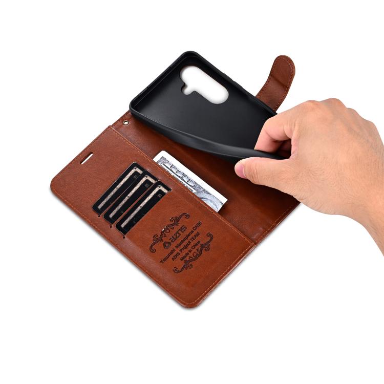 Custodia per telefono a libro in pelle con texture effetto montone AZNS, For Samsung Galaxy A36 5G, For Samsung Galaxy A16 5G, For Samsung Galaxy A55 5G, For Samsung Galaxy A35 5G, For Samsung Galaxy A15