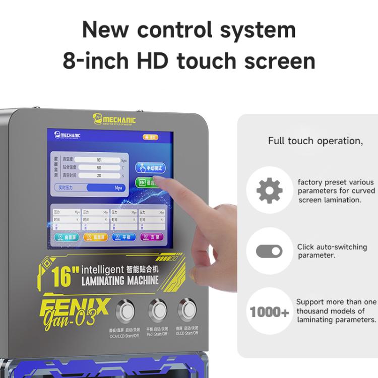 Macchina laminatrice Mechanic GAN-03 Fenix per schermi fino a 16 pollici - immagine 5