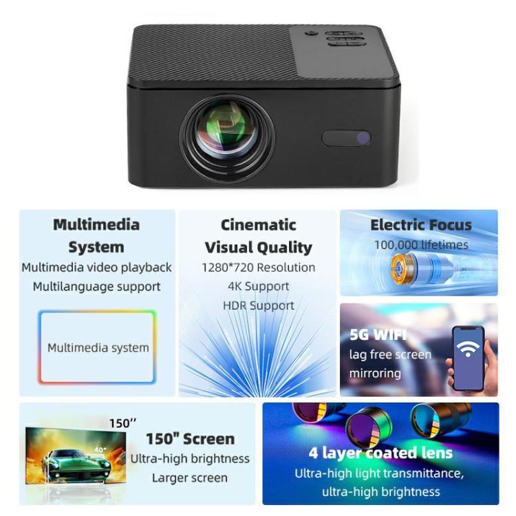 Proiettore smart AUN A32 Pro 720p con Android 13 e Wi-Fi - immagine 6