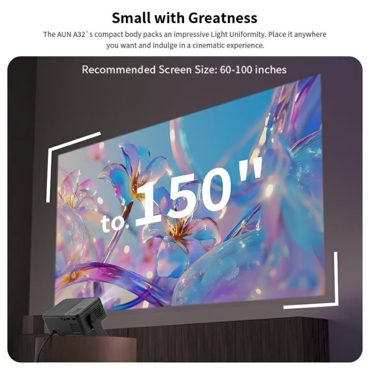 Proiettore smart AUN A32 Pro 720p con Android 13 e Wi-Fi - immagine 9