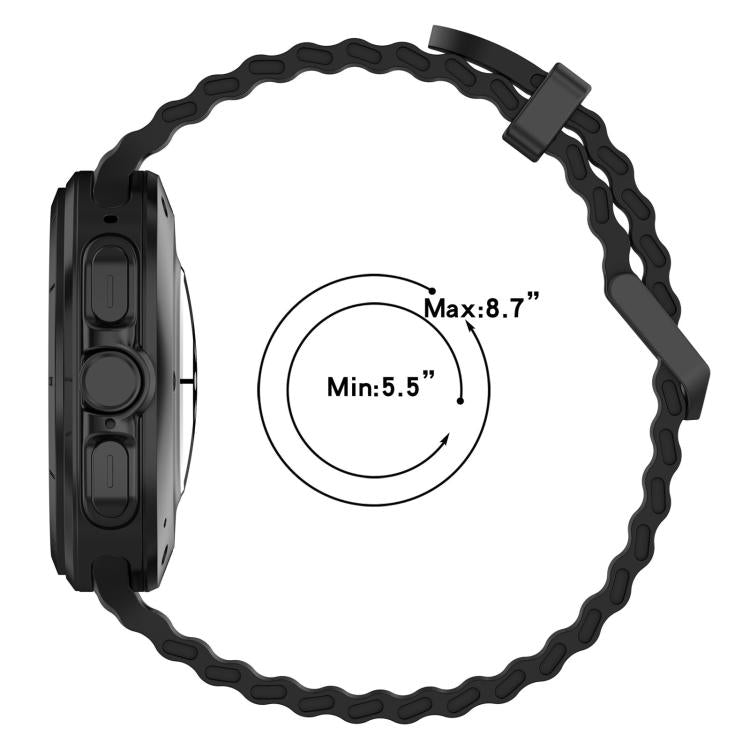 Cinturino per orologio in silicone con doppia fibbia Ocean Hole xDfind, For Samsung Galaxy Watch Ultra 47mm / Ultra 2025