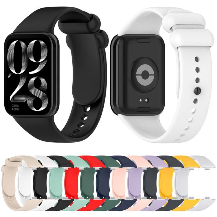 Cinturino per orologio xDfind in silicone nero tinta unita con fibbia, For Xiaomi Band 10 Pro/9 Pro/Redmi Watch 6/5/4, For Redmi Watch 6 / Watch 5 / Watch 4