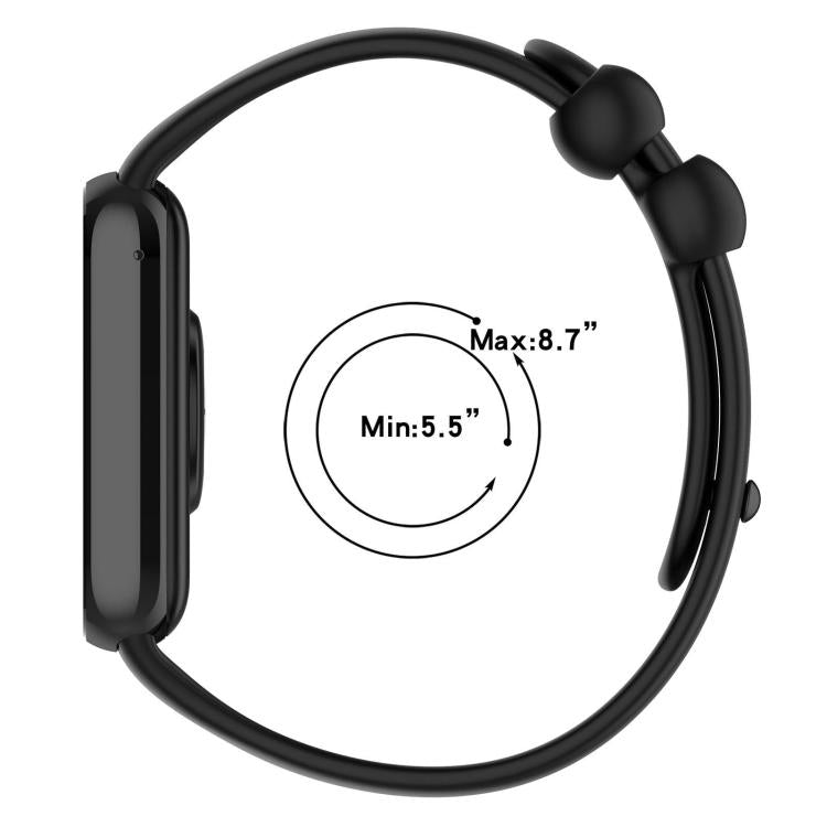 Cinturino per orologio xDfind in silicone nero tinta unita con fibbia, For Xiaomi Band 10 Pro/9 Pro/Redmi Watch 6/5/4, For Redmi Watch 6 / Watch 5 / Watch 4
