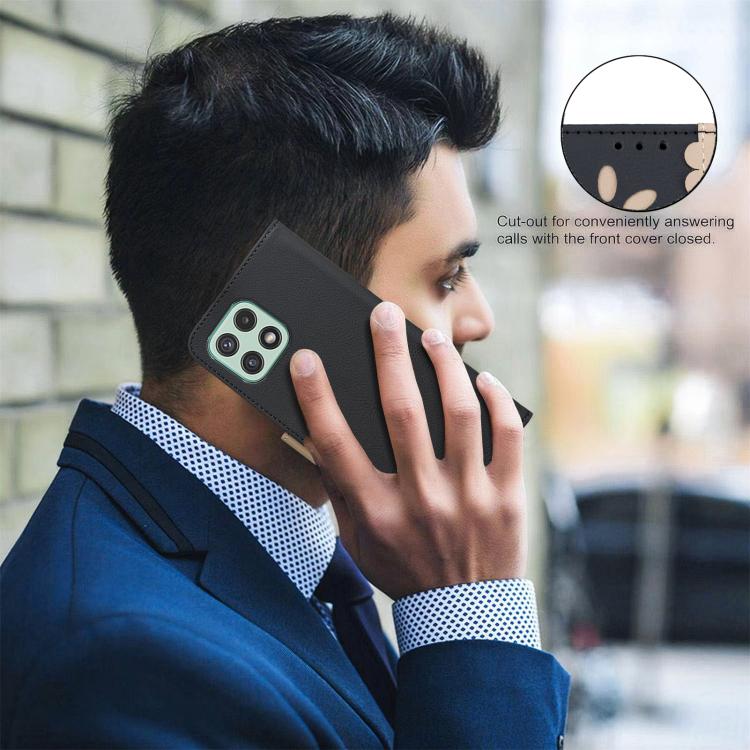 Custodia per telefono in pelle con motivo floreale traforato e protezione RFID., For Samsung Galaxy A22 5G, For Samsung Galaxy A32 4G, For Samsung Galaxy A72, For Samsung Galaxy A32 5G