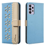 Custodia per telefono in pelle con motivo floreale traforato e protezione RFID., For Samsung Galaxy A22 5G, For Samsung Galaxy A32 4G, For Samsung Galaxy A72, For Samsung Galaxy A32 5G