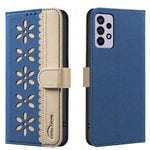 Custodia per telefono in pelle con motivo floreale traforato e protezione RFID., For Samsung Galaxy A13, For Samsung Galaxy A52 / A52S, For Samsung Galaxy A02S / A03S, For Samsung Galaxy A22 4G