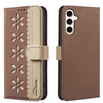 Custodia per telefono in pelle con motivo floreale traforato e protezione RFID., For Samsung Galaxy A26 5G, For Samsung Galaxy A16, For Samsung Galaxy A15, For Samsung Galaxy A55 5G