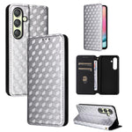 Custodia per telefono in pelle con texture a griglia cubica., For Samsung Galaxy S23 FE 5G, For Samsung Galaxy S23 Ultra 5G, For Samsung Galaxy S23+ 5G, For Samsung Galaxy S23 5G