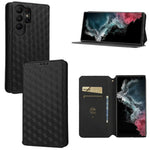 Custodia per telefono in pelle con texture a griglia cubica., For Samsung Galaxy S20 FE 2022 / 5G / 4G, For Samsung Galaxy S22 Ultra 5G, For Samsung Galaxy S22+ 5G, For Samsung Galaxy S22 5G