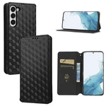 Custodia per telefono in pelle con texture a griglia cubica., For Samsung Galaxy S20 FE 2022 / 5G / 4G, For Samsung Galaxy S22 Ultra 5G, For Samsung Galaxy S22+ 5G, For Samsung Galaxy S22 5G