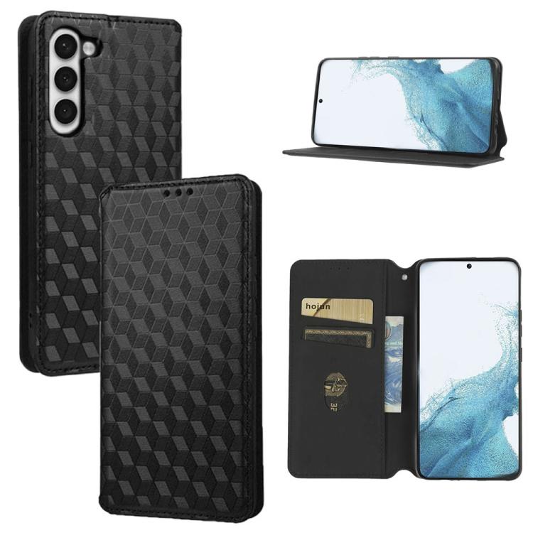 Custodia per telefono in pelle con texture a griglia cubica., For Samsung Galaxy S20 FE 2022 / 5G / 4G, For Samsung Galaxy S22 Ultra 5G, For Samsung Galaxy S22+ 5G, For Samsung Galaxy S22 5G